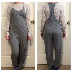 Grey Lightweight Baggy Loose Fitting Sleeveless Jumpsuit